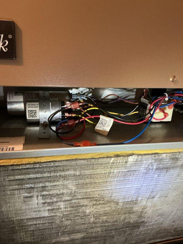 Completed scheduled cooling season preventive maintenance on HVAC system. Performed comprehensive inspection of electrical connections, wiring, and control components within air handler unit. All systems operating within normal parameters upon completion of maintenance visit.