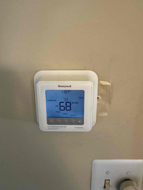 Performed routine HVAC cooling maintenance on residential system. Conducted electrical diagnostics using digital clamp meter to verify proper amperage draw and voltage levels at the condenser unit. Confirmed thermostat operation and programming settings, ensuring proper communication between control system and cooling equipment.