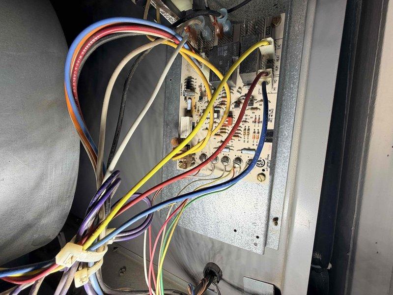 Responded to second service call for HVAC system malfunction. Diagnosed failed circuit board in control panel and successfully replaced defective component. Verified all electrical connections, tested system operation, and confirmed unit returned to normal function.