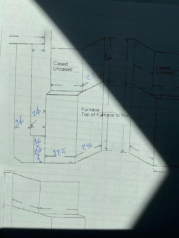 Conducted comprehensive equipment evaluation and provided replacement options for existing HVAC system consisting of rooftop unit requiring ladder access and basement-installed Concord furnace. Documented current system configuration including ductwork layout, furnace dimensions, and mechanical room conditions. Performed measurements of existing equipment and surrounding infrastructure to prepare accurate specifications for full system replacement proposal covering both heating and cooling components.