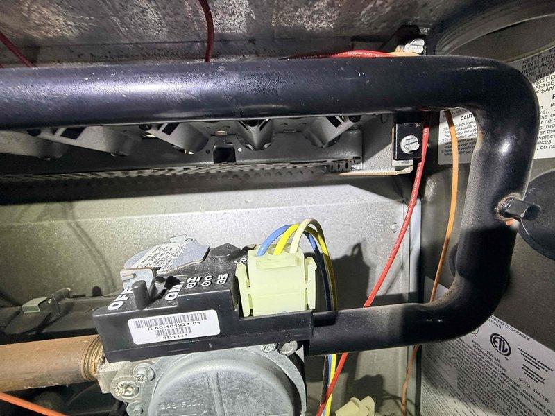 Responded to service call for air conditioning system not cooling properly with suspected refrigerant leak. Performed comprehensive system inspection including examination of indoor evaporator coil assembly, refrigerant line insulation, and outdoor condenser unit. Documented equipment condition with photographs showing interior mechanical components, blower assembly, refrigerant lines, and outdoor unit location. Provided second opinion assessment as requested regarding system performance and potential coolant leak diagnosis.