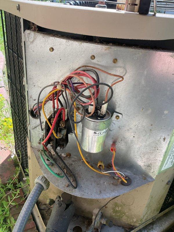 Completed seasonal cooling tune-up on outdoor condensing unit. Performed standard maintenance inspection including electrical component evaluation, capacitor testing, and visual assessment of unit condition. All components found operational with unit running within normal parameters for continued cooling season operation.