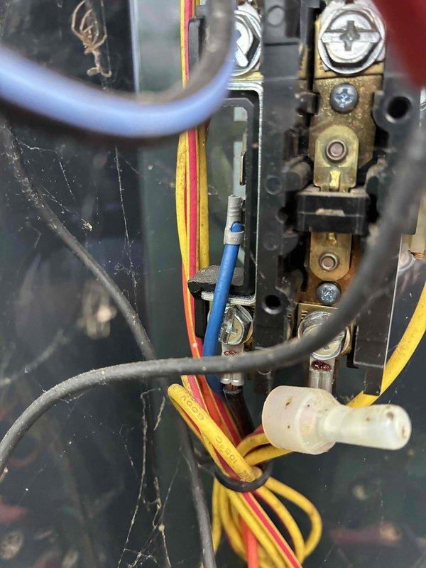 Completed scheduled preventive maintenance on residential cooling system. Performed comprehensive inspection of electrical connections within junction box, verified proper wire terminations and terminal block integrity, and inspected blower wheel assembly for proper operation and cleanliness. All components found operational with normal wear consistent with system age.