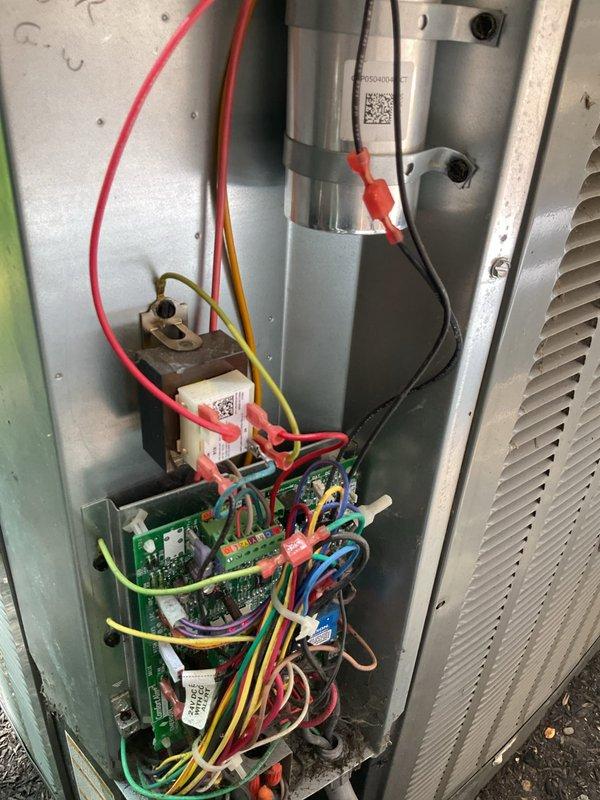 Completed scheduled cooling maintenance on two HVAC systems. Performed comprehensive inspection of outdoor condensing units, including examination of electrical connections, contactors, capacitors, and control boards. Verified proper operation of all components, checked refrigerant line connections, and inspected mounting hardware and electrical disconnects. Both systems found to be operating within normal parameters with all safety controls functioning properly.