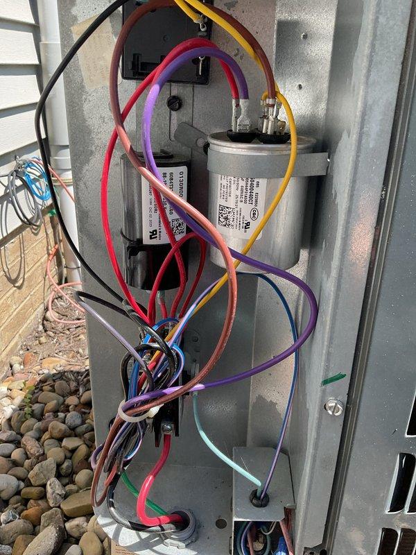 Completed scheduled cooling system maintenance as part of ongoing recurring service plan. Inspected electrical panel components including run capacitor and associated wiring connections, verifying proper operation of all electrical circuits. Left voicemail to schedule required electrical inspection prior to occupant move-in next month.