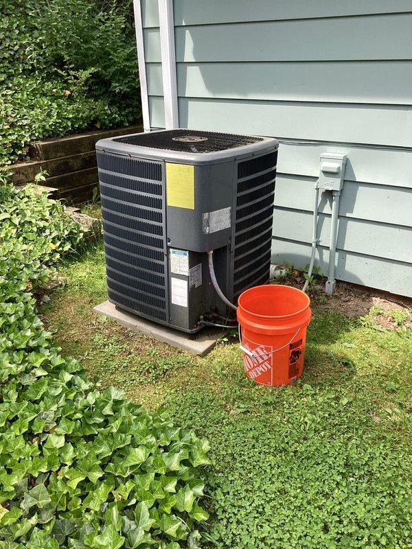 Completed scheduled preventive maintenance on residential air conditioning system. Performed comprehensive inspection of outdoor condensing unit, including visual assessment of cabinet condition, refrigerant line connections, and electrical components. Conducted electrical diagnostics using digital multimeter to verify proper voltage and amperage readings, with measurements indicating normal operating parameters at 33.30 on tested circuit. System operating within manufacturer specifications with no deficiencies noted requiring immediate attention.