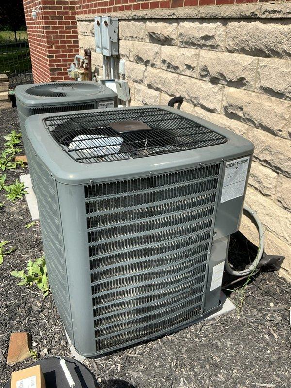 Returned to property to complete capacitor replacement on outdoor condensing unit. Successfully installed new 70/5 MFD dual run capacitor, restoring proper compressor and fan motor operation. System tested and confirmed operational upon completion.