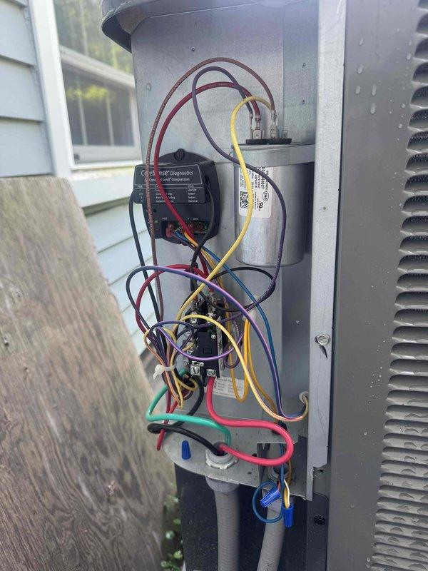 Responded to no-cooling call where condenser unit failed to operate. Diagnosed faulty contactor in outdoor unit electrical panel preventing compressor from engaging. Replaced defective contactor, verified all electrical connections secure, and tested system operation. Unit restored to normal cooling function with condenser now cycling properly on thermostat call.