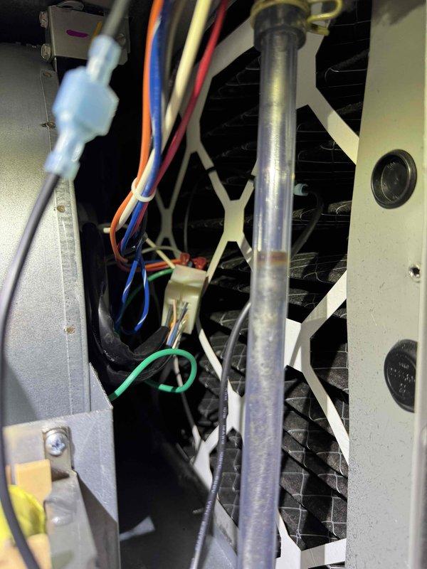 Completed comprehensive spring tune-up on two residential air conditioning systems—a 5-year-old unit and a 30-year-old unit. Performed standard maintenance protocol including filter inspection, electrical connection verification, refrigerant level assessment, condensate drain clearing, and thermostat calibration on both systems. Verified proper operation of blower motor components, checked amperage draws on compressor units, and inspected all accessible wiring connections for signs of wear or corrosion. Cleaned condenser coils on outdoor units and confirmed adequate airflow through evaporator coils. Both systems tested and operating within normal parameters at completion of service.