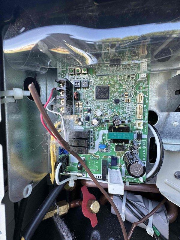 Completed scheduled preventive maintenance on Amana outdoor condensing unit. Performed comprehensive system inspection including visual examination of exterior components, electrical connections, and control board circuitry. All mechanical and electrical components found operating within normal parameters, with no issues identified requiring immediate attention.