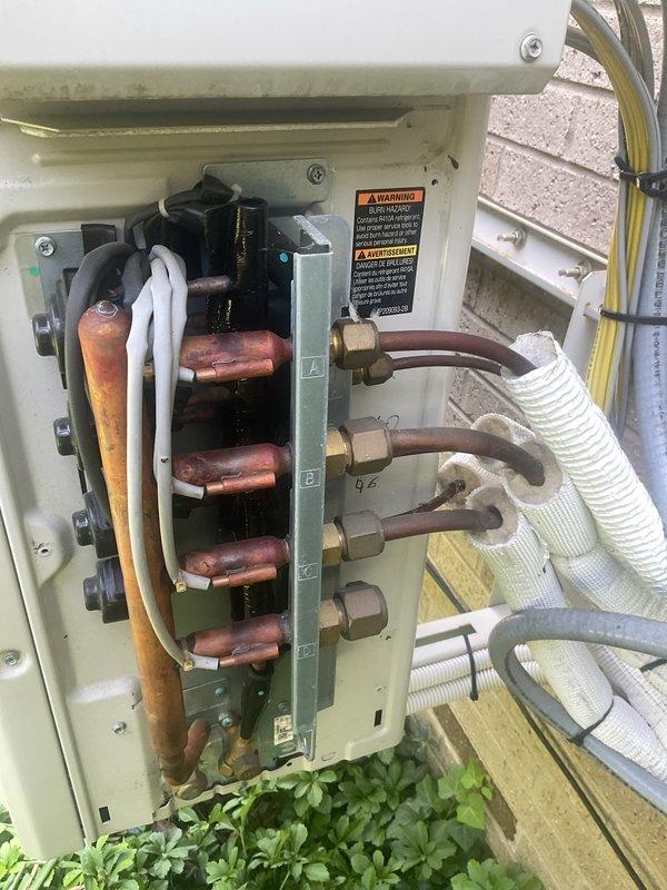 Performed comprehensive cooling maintenance on Daikin heat pump system, including inspection of outdoor condenser unit, electrical connections, and refrigerant lines. All components found operating within normal parameters; noted vegetation growth near unit that should be trimmed to maintain proper airflow clearance.