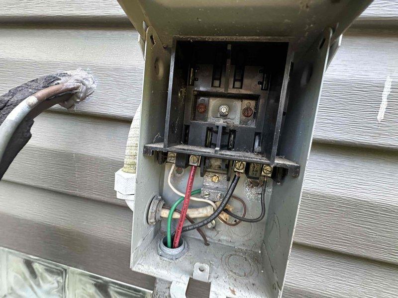 Completed scheduled preventive maintenance on residential air conditioning system. Inspected outdoor condensing unit including condenser coil fins, verified proper electrical connections at exterior disconnect box, and documented equipment condition through photographs. Unit found operating within normal parameters with no immediate repairs required.