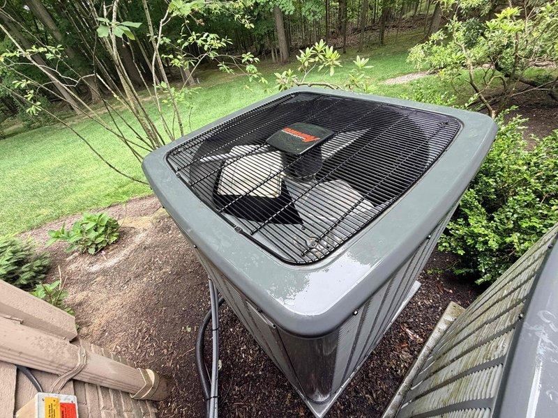 Responded to no cooling complaint on residential air conditioning system. Upon arrival, inspected outdoor condenser unit and indoor components including electrical controls and refrigerant connections. System evaluated for proper operation, refrigerant levels checked at service ports, and electrical connections verified at control panel. Unit restored to normal cooling operation.