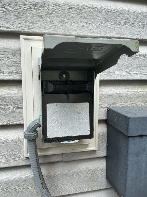 Completed scheduled preventive maintenance on residential cooling system. Inspected exterior electrical disconnect box and service receptacle, confirming proper operation and accessibility of all electrical components. All equipment found in normal operating condition with no deficiencies noted.