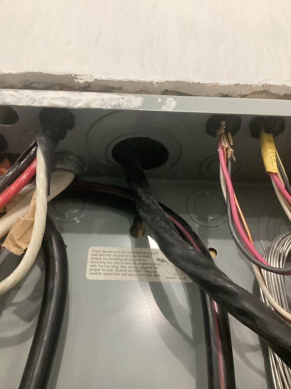 Completed electrical inspection of main service panel and associated junction box. Documented existing conditions including circuit breaker configuration, wire routing, grounding connections, and junction box terminations. All components photographed for record-keeping purposes.