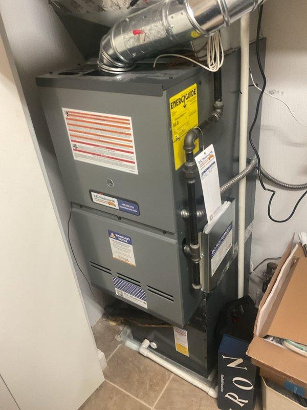 Completed scheduled HVAC cooling maintenance on residential forced air system. Performed comprehensive inspection of furnace unit and air filtration system, verified proper airflow through ductwork, and confirmed all electrical connections met code requirements. System operational and passed electrical safety inspection.