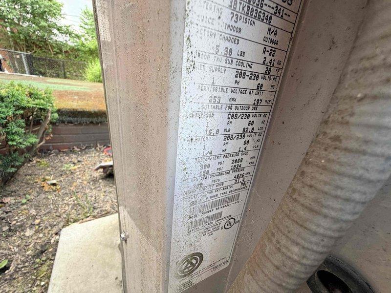 Responded to no cooling complaint on residential air conditioning system. Upon arrival, performed diagnostic inspection of outdoor condensing unit and verified system operation. Unit appeared to be in serviceable condition with proper installation on concrete pad and appropriate clearances maintained. Conducted standard troubleshooting procedures to identify cause of cooling failure and restore normal system operation.