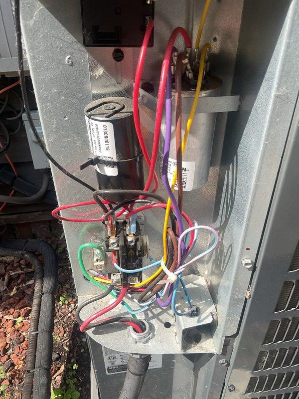 Completed cooling system tune-up on residential HVAC unit, including inspection of indoor air handler and outdoor condensing unit. Performed standard maintenance procedures, checked electrical components including capacitor and contactor assembly, inspected ductwork and filter access panel, and verified system operation. Customer declined recommended electrical safety inspection at time of service.