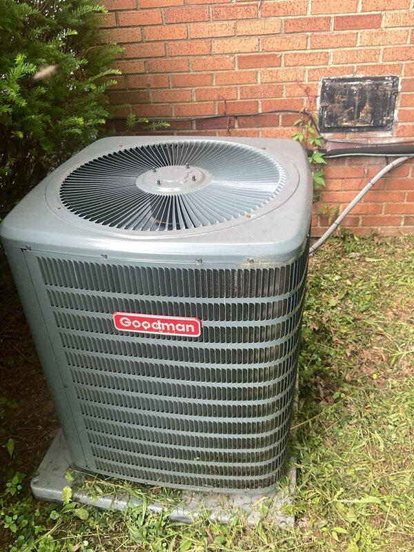 Performed comprehensive seasonal maintenance on a 4-year-old Goodman air conditioning system per membership agreement. Completed full AC tune-up including inspection of outdoor condenser unit, electrical components, capacitor, and contactor. All wiring connections were verified secure, capacitor tested within specifications, and unit found operating normally with no deficiencies noted. System is in good condition and ready for cooling season.