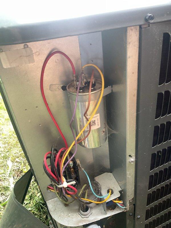 Performed comprehensive seasonal maintenance on a 4-year-old Goodman air conditioning system per membership agreement. Completed full AC tune-up including inspection of outdoor condenser unit, electrical components, capacitor, and contactor. All wiring connections were verified secure, capacitor tested within specifications, and unit found operating normally with no deficiencies noted. System is in good condition and ready for cooling season.