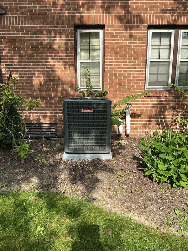 Completed first-year cooling maintenance on Goodman HVAC system including outdoor condenser unit and indoor furnace. Performed comprehensive inspection of electrical components, refrigerant lines, condensate drainage, and all mechanical systems with all equipment found operating within normal parameters. Unit tested and confirmed to be functioning properly with no issues identified during this preventative maintenance visit.