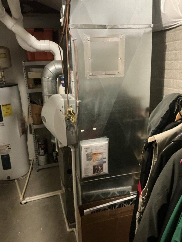 Conducted on-site evaluation of existing residential HVAC system located in basement utility area. Assessed current furnace and air handler configuration, including associated ductwork, refrigerant lines, and PVC drainage/venting systems. Documented equipment conditions and spatial constraints through photographic records. Presented multiple replacement options including standalone AC unit replacement and complete HVAC system upgrade alternatives. Provided detailed estimates for customer consideration and follow-up discussion.