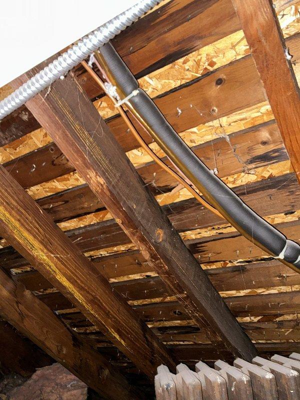 Conducted comprehensive site evaluation for complete HVAC system replacement. Documented existing exterior equipment location and assessed attic space conditions, including current ductwork configuration, copper refrigerant line routing, and structural accessibility for new equipment installation. Provided replacement options to customer based on observed system layout and installation requirements.