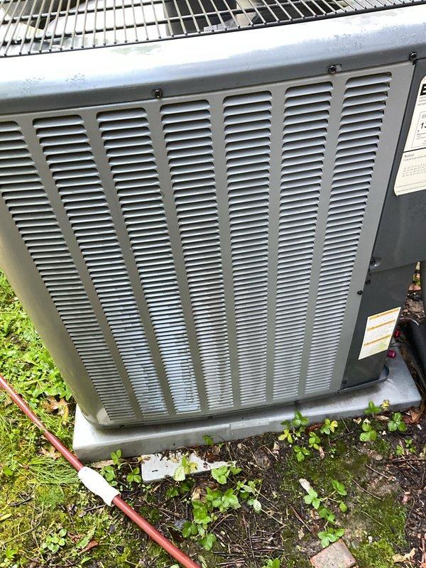 Arrived on-site to perform scheduled cooling maintenance on two HVAC systems. Upon inspection, determined that furnace units were inoperable, preventing completion of full system maintenance at this time. Documented outdoor condenser unit condition and internal electrical components including capacitor and diagnostic module, then coordinated rescheduling of service for later in the week to address furnace issues and complete comprehensive maintenance on both systems.