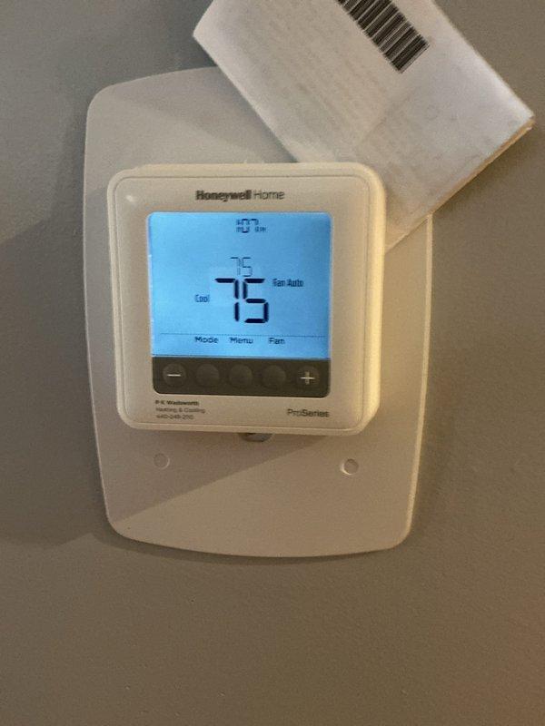 Responded to callback for inadequate cooling following previous refrigerant service. Upon arrival, found system operating with thermostat set to 75°F but actual indoor temperature reading 83°F. Connected digital manifold gauges to measure system pressures and temperatures, with suction line temperature reading approximately 38-39°F. Verified proper system operation, checked refrigerant charge levels, and ensured no issues from previous service call. System parameters brought within normal operating range and cooling capacity restored to manufacturer specifications.