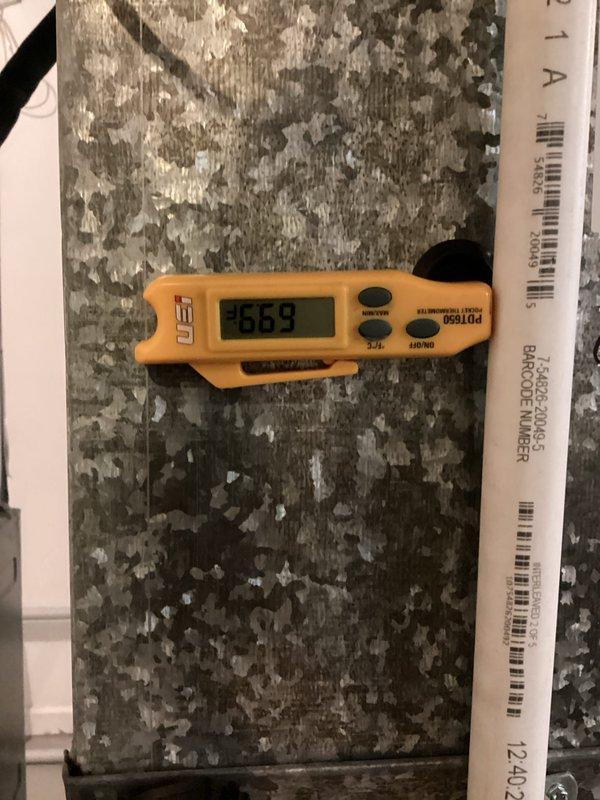 Completed scheduled cooling maintenance on two HVAC systems. Performed comprehensive inspection of both units, including electrical testing with multimeter to verify proper voltage and amperage readings. Measured and documented temperature differentials across evaporator coils, confirming adequate cooling performance with readings in acceptable range. Inspected outdoor condenser units, noting advanced corrosion on metal panels requiring monitoring for potential future replacement. Verified proper refrigerant levels, checked electrical connections, and ensured both systems operating within manufacturer specifications. All components functioning correctly at time of service completion.