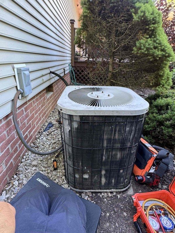 Responded to no airflow complaint on residential air conditioning system. Upon arrival, diagnosed failed blower motor preventing air circulation through the system despite unit receiving power. Replaced defective blower motor, tested system operation, and verified proper airflow restoration throughout the home.