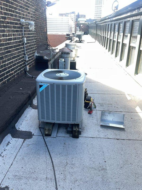 Completed preventive maintenance on two rooftop air conditioning units. Performed comprehensive inspection of both systems, including examination of condenser coils, fan motors, electrical connections, and refrigerant levels. Both units were found to be in operational condition with no immediate repairs required at time of service.
