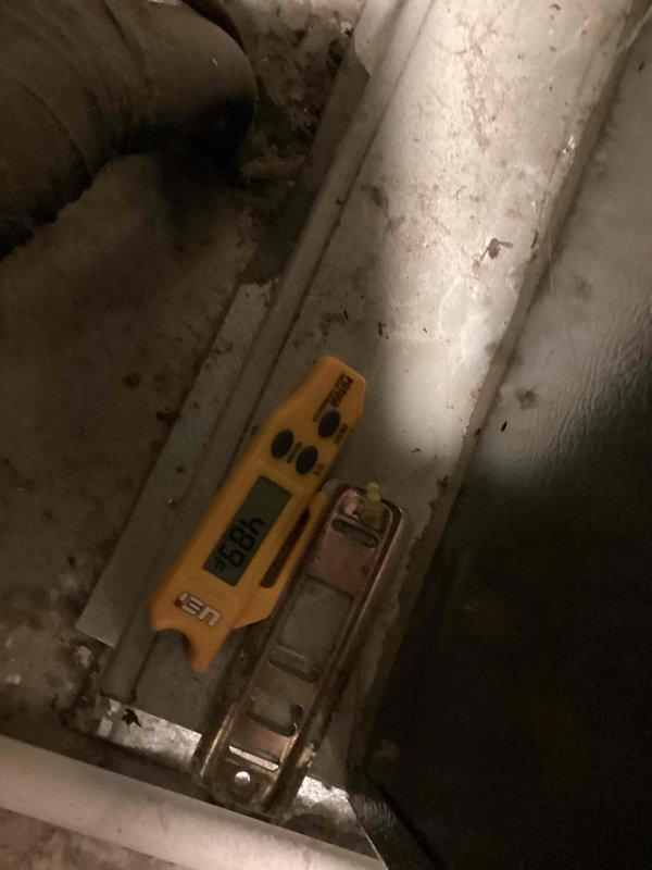Completed comprehensive HVAC maintenance tune-up including system inspection and performance verification. Measured supply air temperature at 53.0°F, confirming proper cooling operation. Inspected air filtration system with MERV-rated filter options and evaluated overall equipment condition, noting normal dust accumulation on interior components.