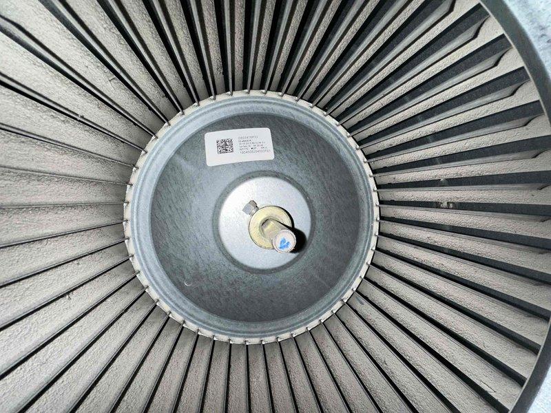 Performed routine HVAC cooling system maintenance inspection. Measured supply air temperature at ductwork registering 482°F and inspected condenser fan assembly for proper operation. Customer declined recommended electrical system evaluation at this time.