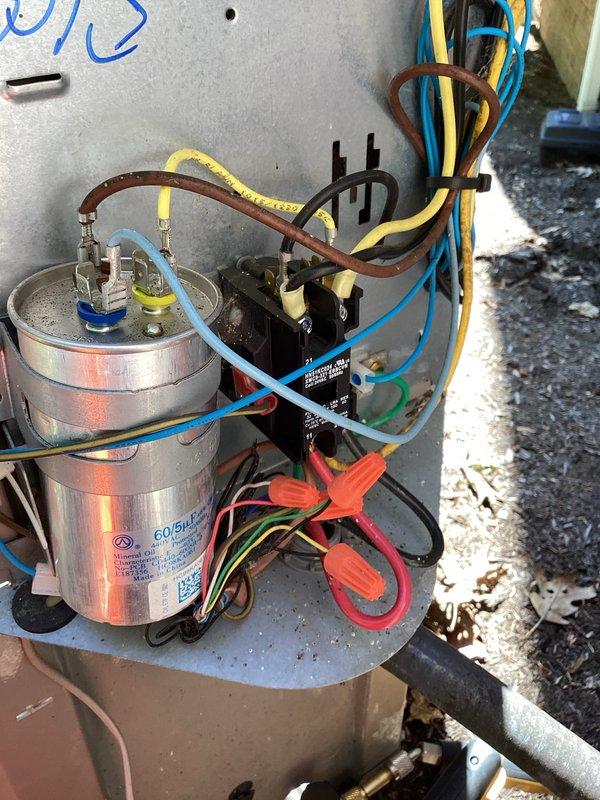 Completed cooling tune-up on four AC units, performing standard maintenance procedures including pressure checks, electrical component inspection, and system performance verification. Diagnosed thermostat issue requiring replacement and assessed capacitor and contactor assembly condition during service call. All units tested and confirmed operational following tune-up procedures.