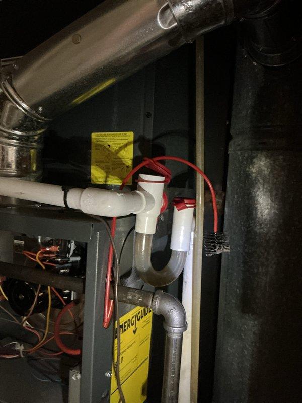 Completed routine cooling season maintenance on residential HVAC system. Performed comprehensive inspection of all mechanical and electrical components, including furnace cabinet interior, control board, blower motor assembly, condensate drainage system, and ductwork connections. Verified proper operation of all system controls, checked electrical connections for security and signs of wear, and confirmed condensate trap and drainage lines are clear and functioning correctly. All components found operating within normal parameters with no immediate service needs identified.