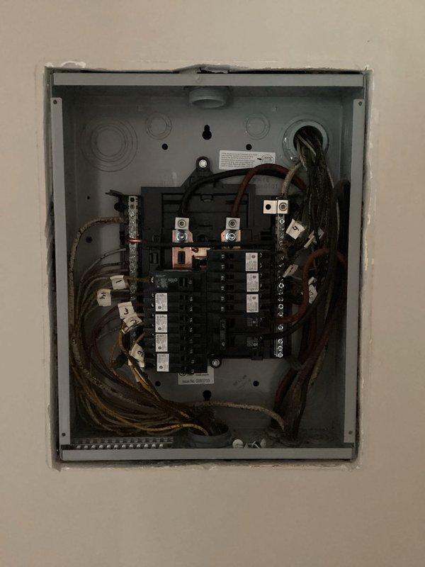 Performed comprehensive electrical panel inspection and service. Evaluated circuit breaker arrangement, verified proper wire connections throughout the panel including main power feeds and branch circuits, and documented the condition of all electrical components. All circuits, breakers, and wire terminations were assessed for safety and code compliance.