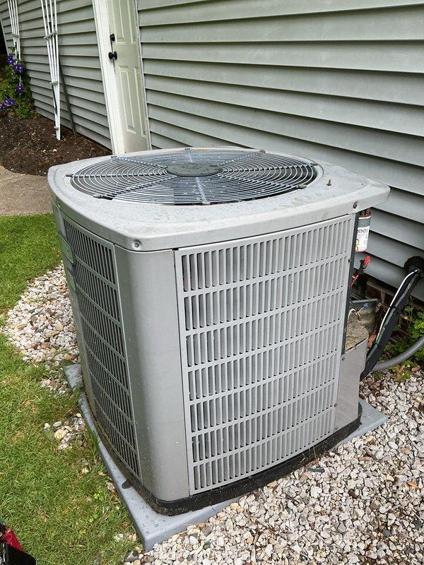 Completed comprehensive cooling system tune-up on residential air conditioning unit. Performed standard maintenance inspection of outdoor condenser unit and indoor air handler, verified system operation with temperature differential measurement of 53.1°F at supply register, and confirmed proper refrigerant line connections and overall equipment functionality.