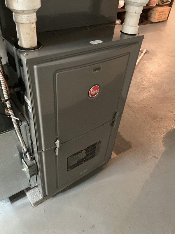 Completed scheduled preventive maintenance on residential cooling system. Inspected furnace unit and HVAC components, replaced 20x25x1 air filter, and verified proper airflow through ductwork. All equipment operating within normal parameters with no issues identified during inspection.