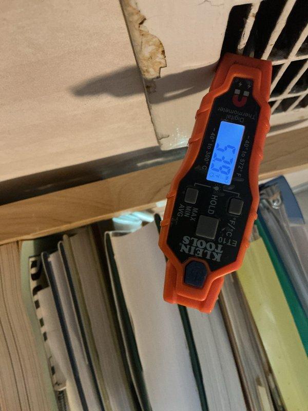 Completed comprehensive cooling system maintenance inspection on HVAC unit. Performed electrical diagnostics using Klein Tools testing instrument to verify proper voltage and amperage levels throughout the system. All electrical components tested within normal operating parameters, and exterior condenser unit inspected with no issues identified.