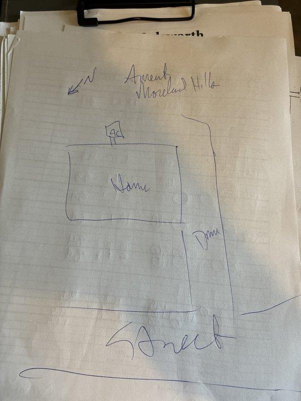Responded to service call for air conditioning system damaged by ice. Conducted thorough assessment of HVAC system and ductwork in attic space, documenting existing conditions including aged galvanized steel ductwork with visible wear, dust accumulation, and joint sealant deterioration. Provided customer with replacement options for damaged equipment. Created site sketch documenting property layout and equipment location for replacement planning purposes.