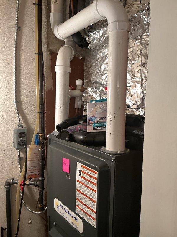 Completed scheduled preventive maintenance on residential cooling system. Performed comprehensive inspection of indoor furnace unit and outdoor condensing unit, including examination of electrical components, capacitor, contactor assembly, and all associated wiring connections. Verified proper operation of all system components, checked refrigerant lines, and ensured venting system integrity. All equipment found to be functioning within normal parameters with no immediate service needs identified.