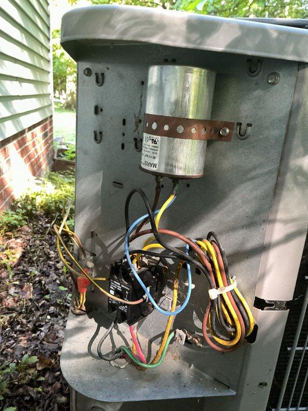Completed scheduled preventive maintenance on residential cooling system. Performed comprehensive inspection of indoor furnace unit and outdoor condensing unit, including examination of electrical components, capacitor, contactor assembly, and all associated wiring connections. Verified proper operation of all system components, checked refrigerant lines, and ensured venting system integrity. All equipment found to be functioning within normal parameters with no immediate service needs identified.