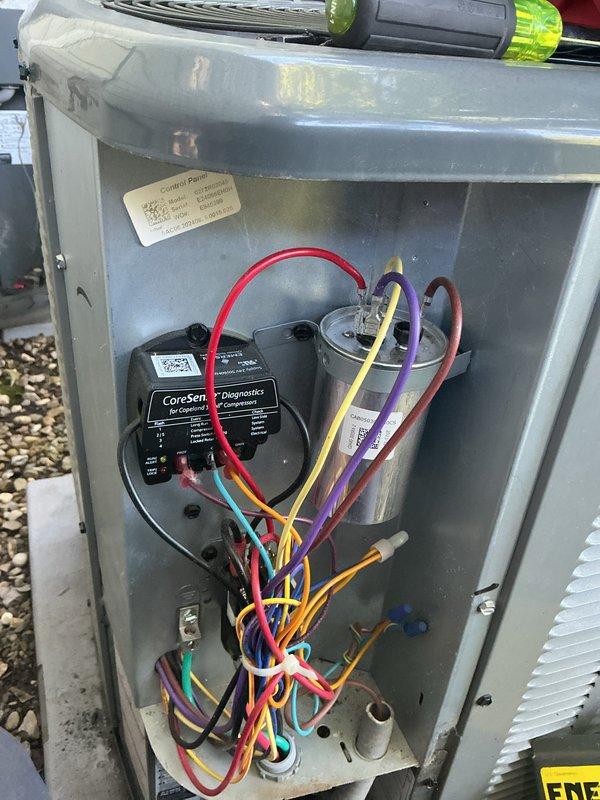 Completed comprehensive cooling maintenance on three HVAC systems. Performed standard seasonal maintenance procedures including inspection of electrical components, capacitors, and control systems with CoreSense diagnostic equipment. All systems inspected, tested, and confirmed operational with no deficiencies noted.