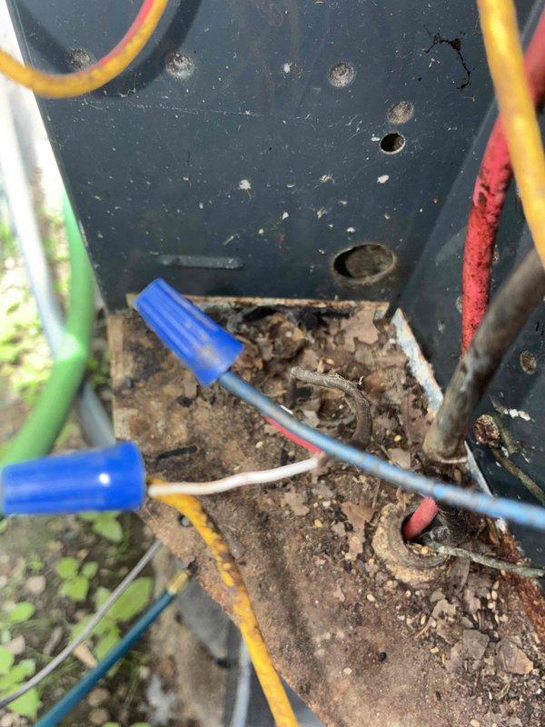 Returned to complete previously diagnosed repair by replacing failed control board on outdoor HVAC unit. Installed new control board and reconnected all electrical connections including low-voltage control wiring and line voltage power supply. Verified proper wire terminations, tested system operation, and confirmed unit is functioning correctly.