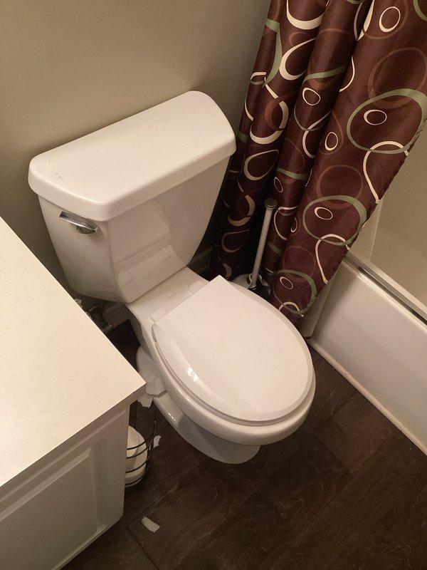 Provided quote for toilet installation at customer's request. Assessed existing bathroom layout and plumbing configuration to determine installation requirements. New toilet fixture was delivered and ready for installation, with all necessary mounting hardware included in packaging.