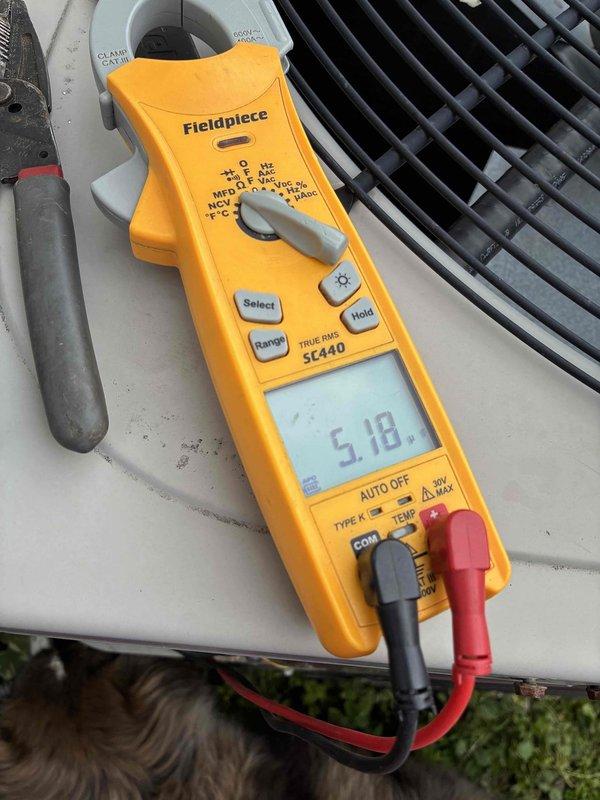 Completed comprehensive cooling system tune-up for non-member customer. Performed electrical diagnostics using clamp meter to verify amperage readings on compressor and blower motor, confirming system operating within manufacturer specifications. Conducted standard maintenance inspection of outdoor condensing unit and associated ductwork components.