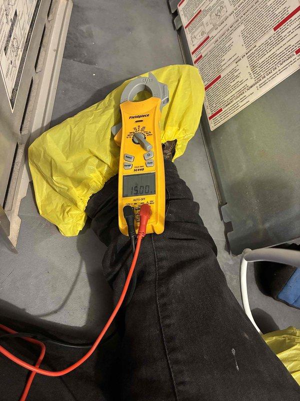 Completed comprehensive cooling system tune-up for non-member customer. Performed electrical diagnostics using clamp meter to verify amperage readings on compressor and blower motor, confirming system operating within manufacturer specifications. Conducted standard maintenance inspection of outdoor condensing unit and associated ductwork components.