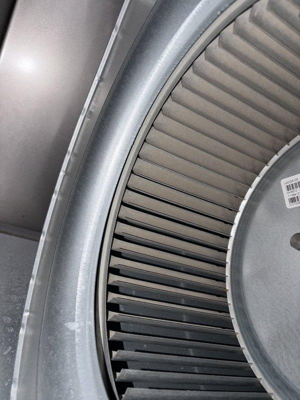 Completed scheduled HVAC cooling maintenance on residential system. Performed comprehensive inspection of air handler unit, including examination of blower wheel assembly which showed clean operation with no debris accumulation. Verified proper motor function using digital multimeter to test electrical components and ensure system performance met manufacturer specifications.
