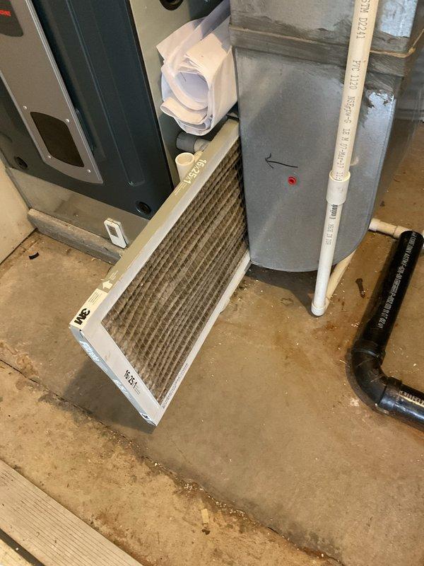 # HVAC Cooling Maintenance Summary

Completed scheduled preventive maintenance service on residential cooling system. Performed system inspection, replaced air filter with new 16x20x1 pleated filter, and verified proper airflow through air handler unit.

---

# Detailed Service Description

Performed comprehensive preventive maintenance service on residential HVAC cooling system as part of ongoing maintenance agreement. Upon arrival, conducted visual inspection of air handler unit and associated components located in mechanical room.

Accessed air handler unit and removed existing 16x20x1 pleated air filter for inspection. Filter showed normal accumulation of dust and debris consistent with operating period since last service. Evaluated filter condition and determined replacement was necessary to maintain optimal system performance and indoor air quality.

Installed new 16x20x1 pleated air filter with proper orientation to ensure correct airflow direction through the system. Verified f